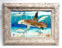 "Hammerhead Shark with Tarpon" Tile Art