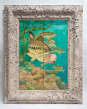 "Largemouth Bass with Crayfish" Tile Art