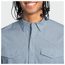 Eco Angler Western Fishing Shirt - Faded Denim