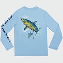 Kids Eco Cast Sun Protection Crew - Mako Scribble