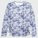 Eco Cast Sun Protection Rouched Top -Shell Wave