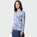 Eco Cast Sun Protection Rouched Top -Shell Wave