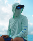 A man in a full coverage face covering hoodie