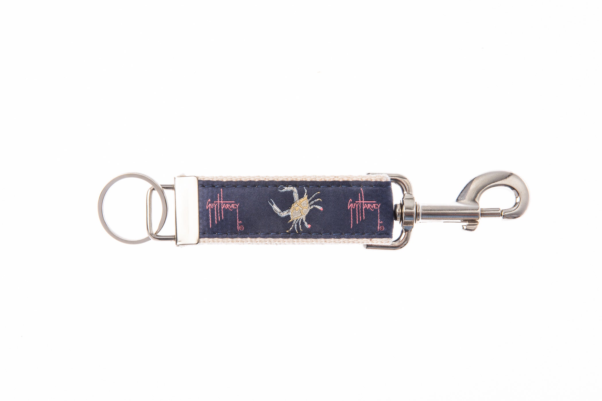 Crab on Navy Keychain