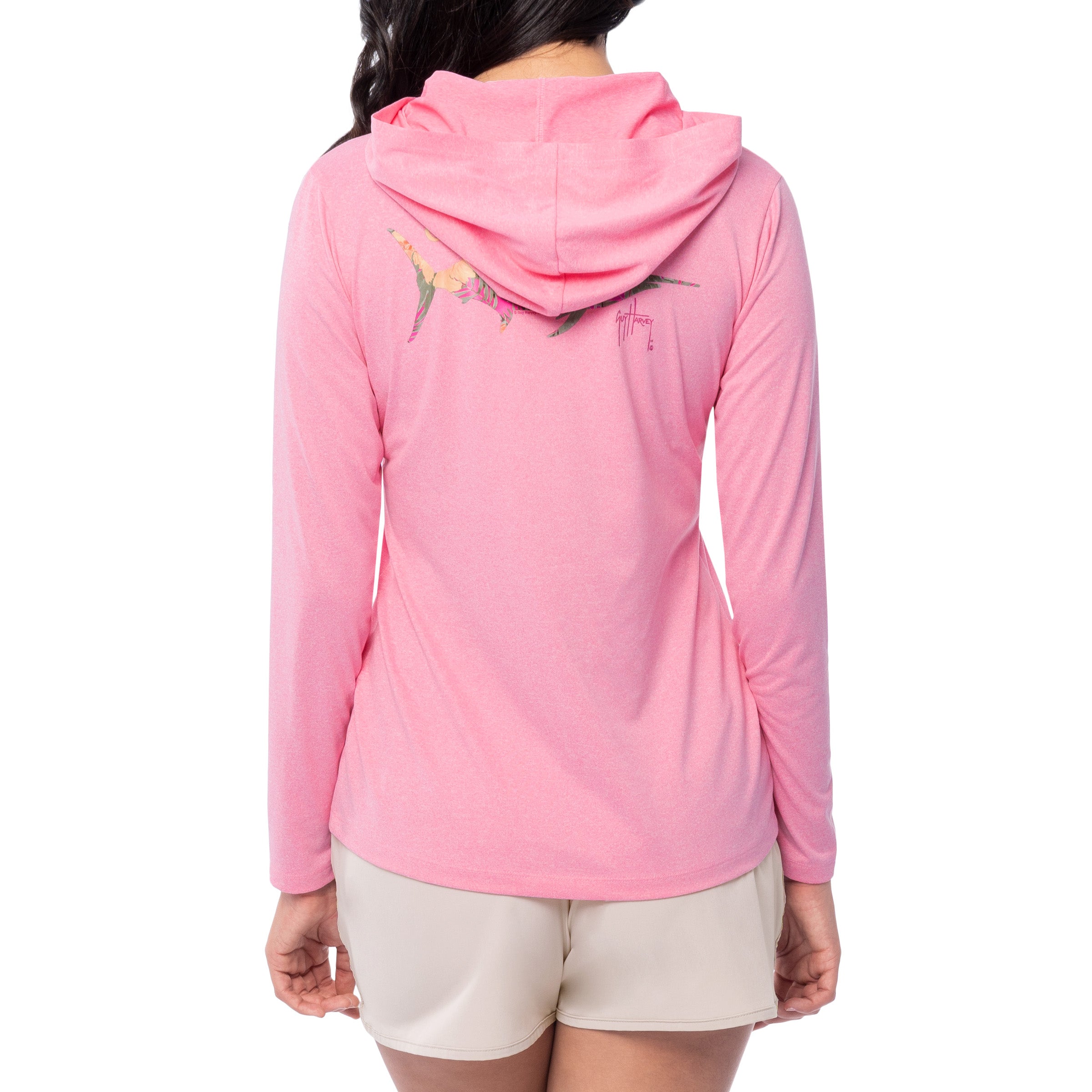 Ladies Floral Marlin Performance Hoodie