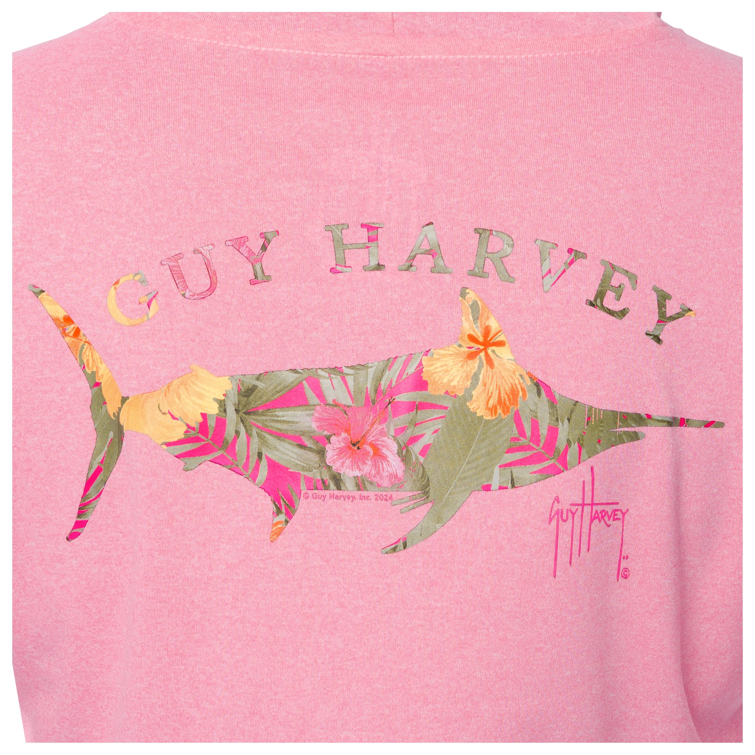 Ladies Floral Marlin Performance Hoodie