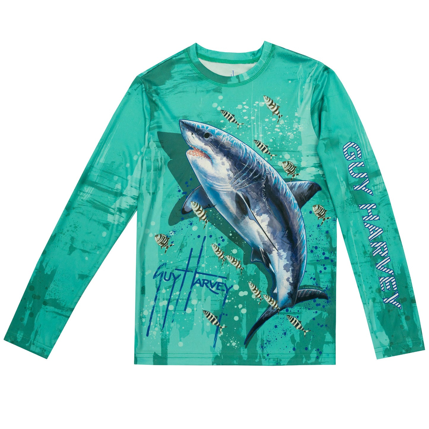 Kids Green In the Water Performance Sun Protection Shirt UPF 30