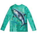 Kids Performance Sun Protection Crew - Green In the Water