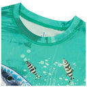 Kids Performance Sun Protection Crew - Green In the Water