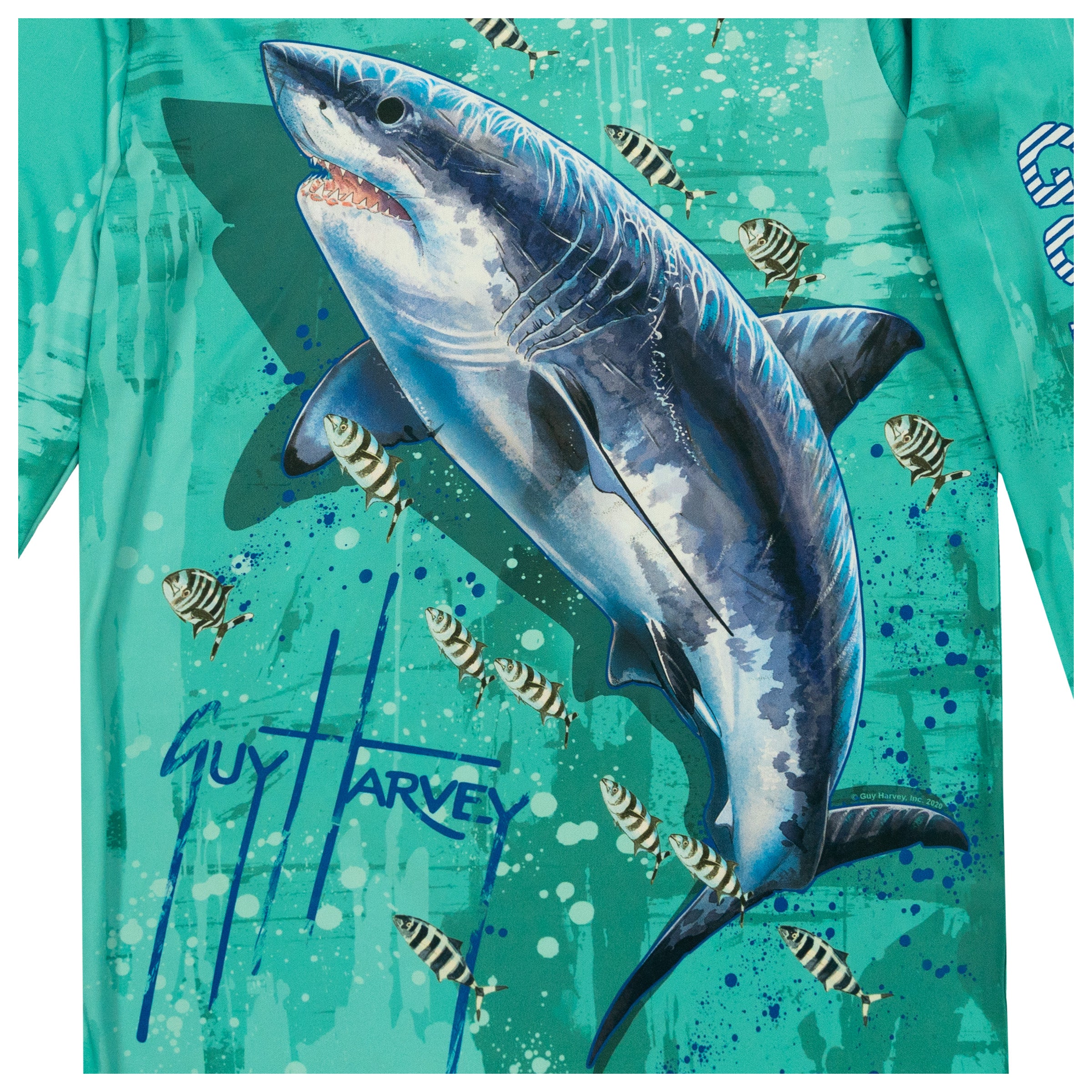 Kids Green In the Water Performance Sun Protection Shirt UPF 30