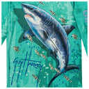 Kids Performance Sun Protection Crew - Green In the Water