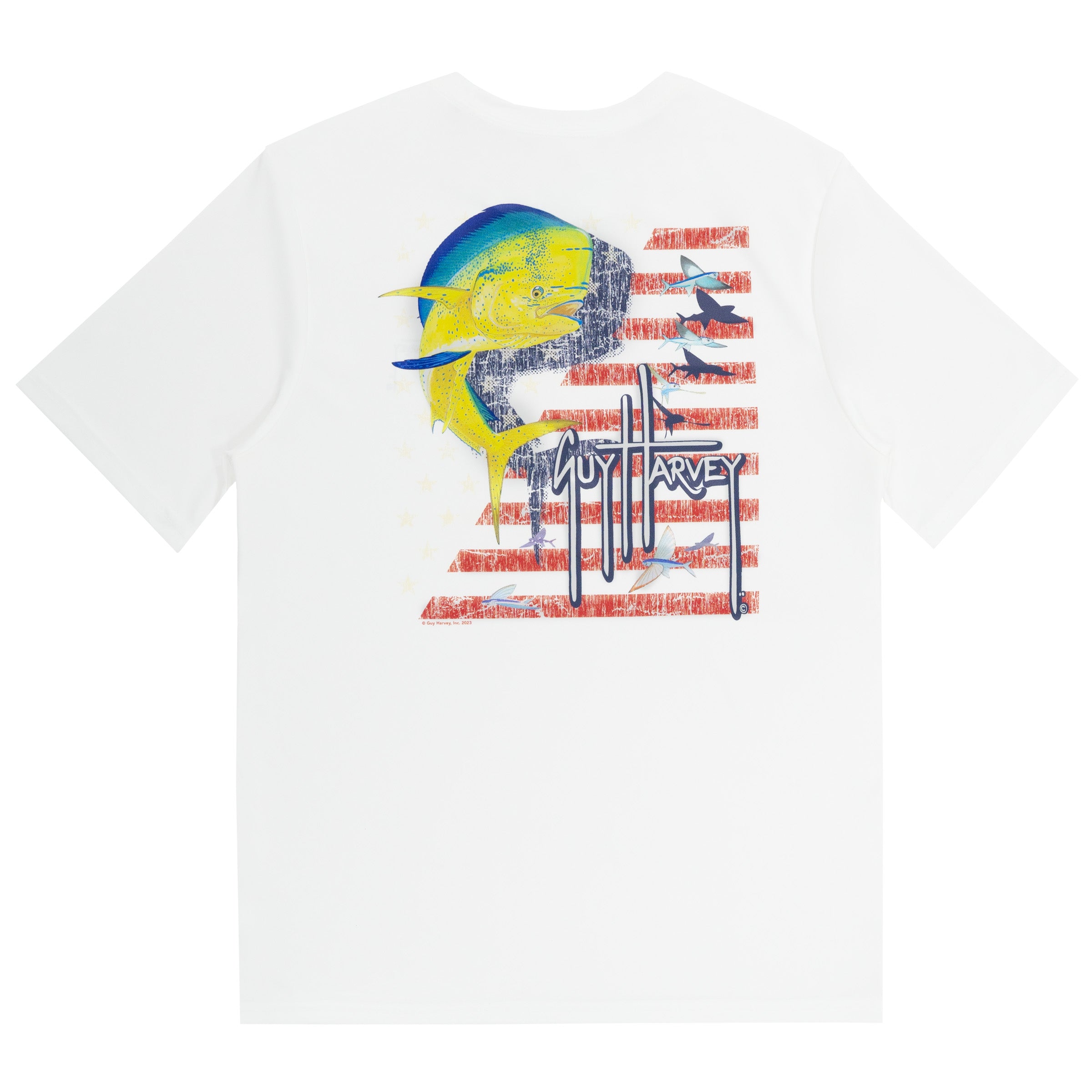 Kids Mahi Flag Short Sleeve Performance Sun Protection UPF 30 View 1