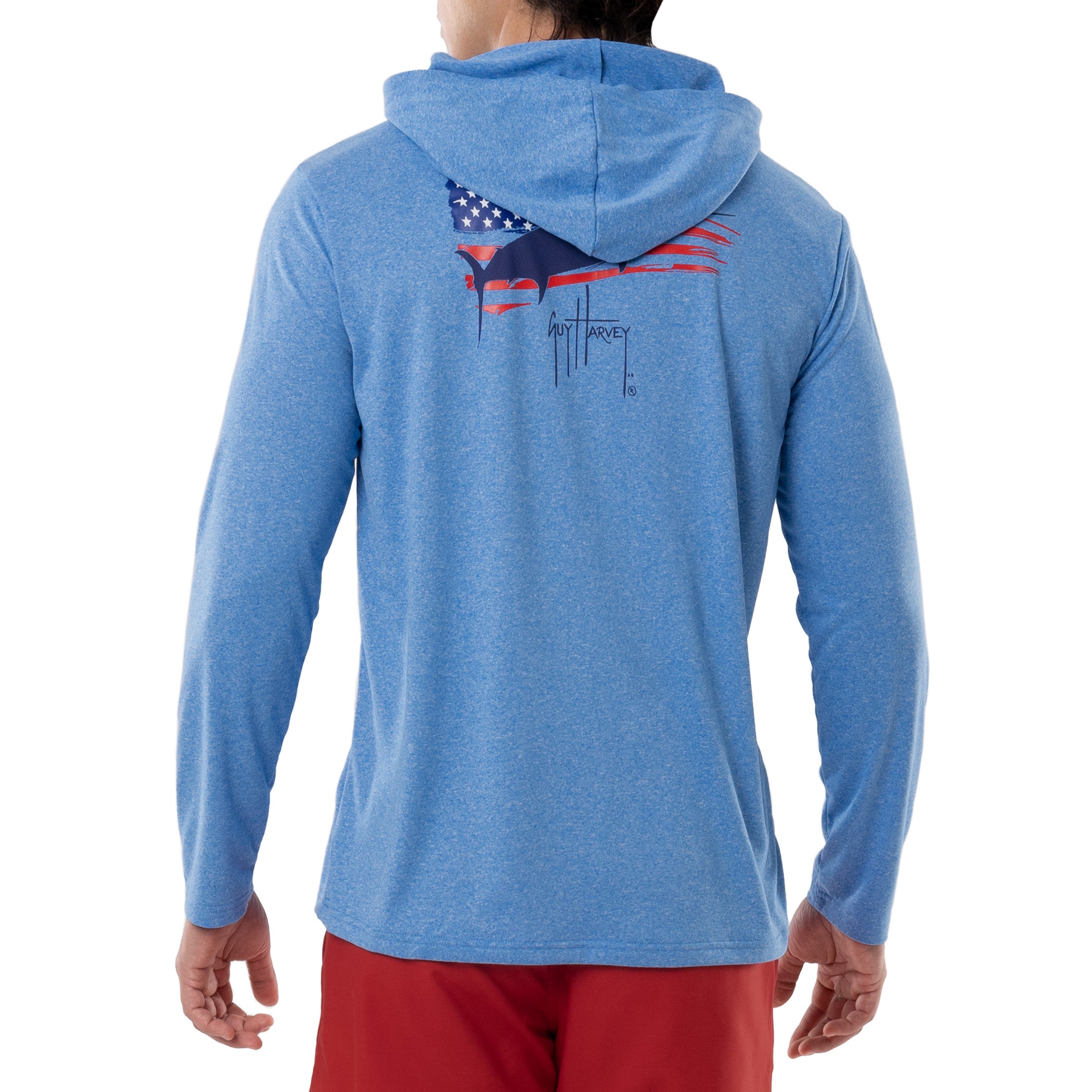 Men's Bill Flag Long Sleeve Performance Hoodie View 4