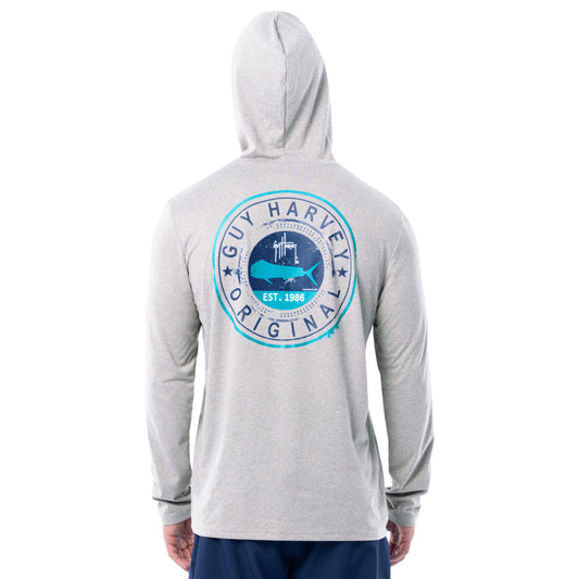 Men's Scribble Mahi Circle Performance Fishing Hoodie