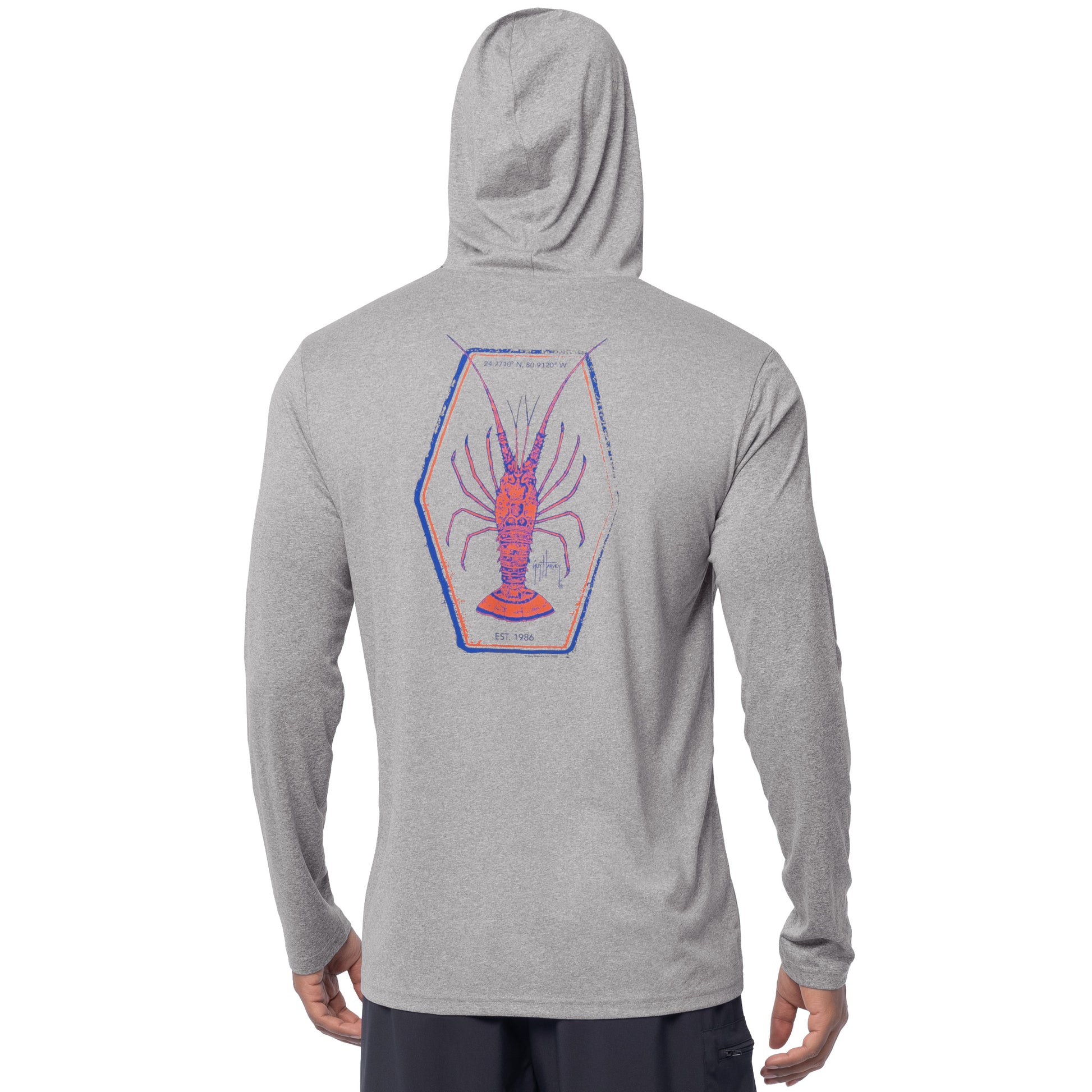 Men's Lobster Key Long Sleeve Performance Hoodie