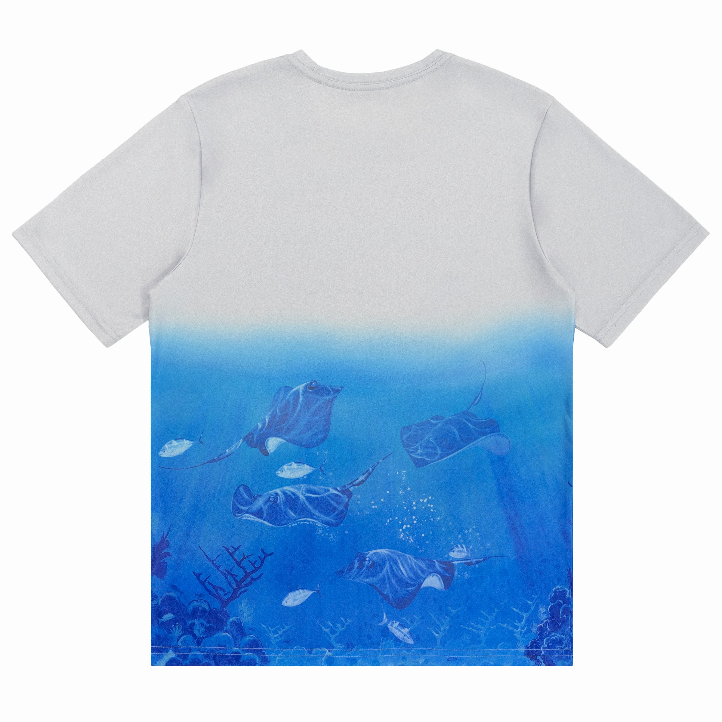 Kids Grey Stingray Short Sleeve Performance Sun Protection UPF 30 View 2