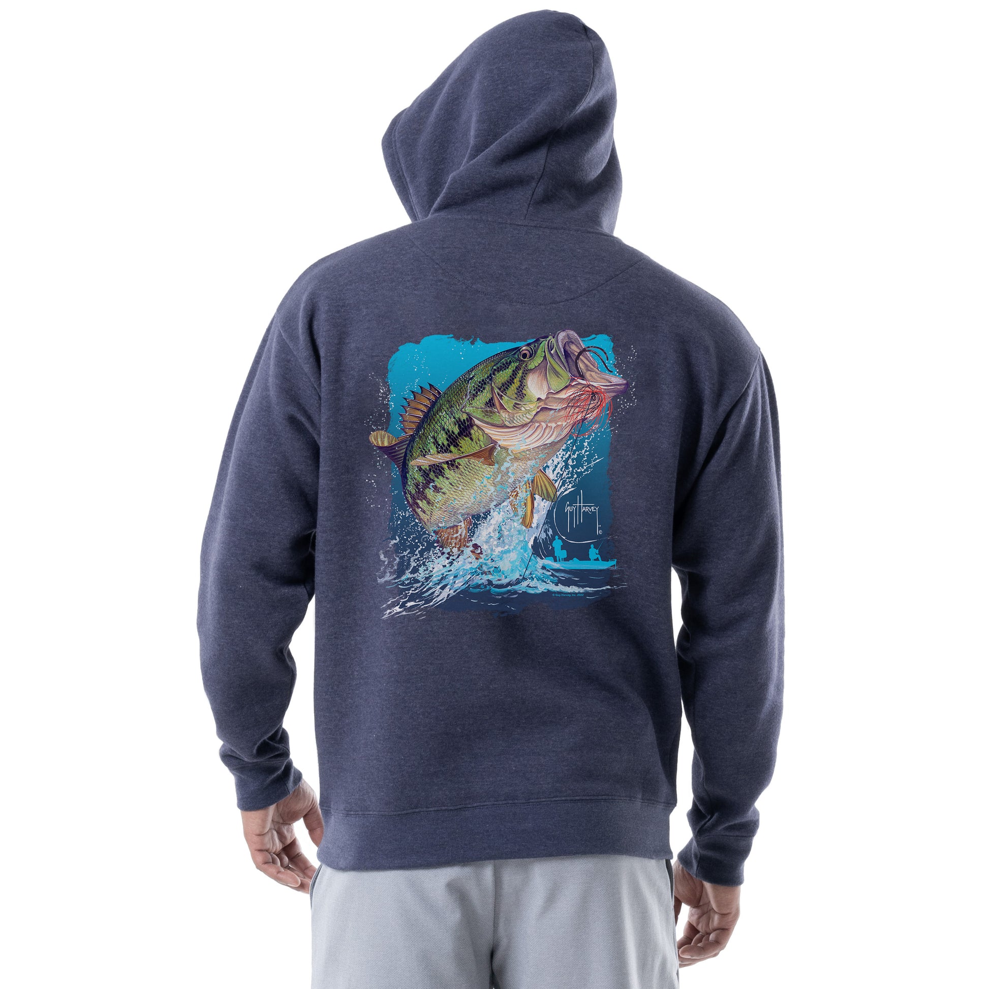 Bass From The Dead Men's Fishing Hoodie - Largemouth - One Last