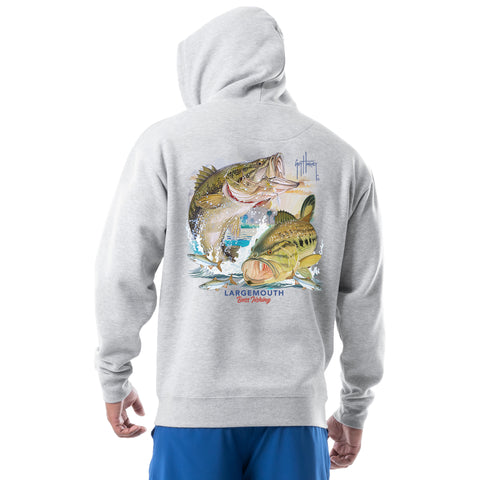 Living Large Men's Fishing Hoodie - Largemouth