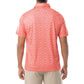 Men's Short Sleeve Coral Printed Performance Polo Shirt