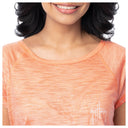 Women's Seashell Toille Short Sleeve Poly/Rayon Slub Top