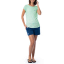 Women's Marble Turtles Short Sleeve Poly/Rayon Slub Top
