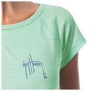 Women's Marble Turtles Short Sleeve Poly/Rayon Slub Top