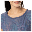 Women's Seashell Toille Short Sleeve Poly/Rayon Slub Top