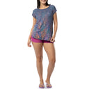 Women's Seashell Toille Short Sleeve Poly/Rayon Slub Top