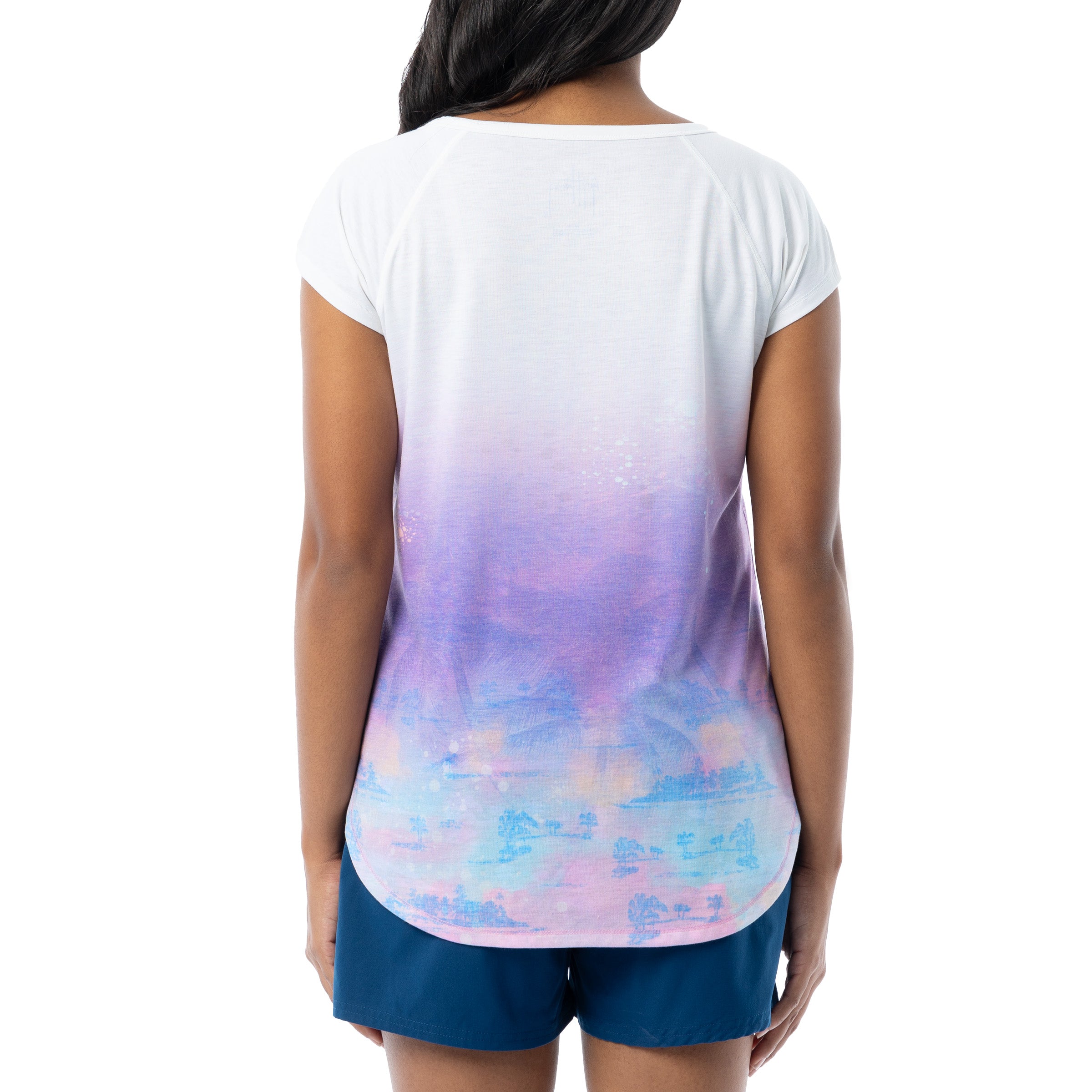 Ladies Beach Side Short Sleeve Poly/Rayon Slub Top