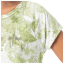 Women's Hibiscus Tonal Short Sleeve Poly/Rayon Slub Top