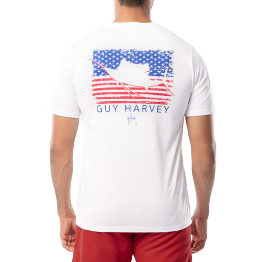  Brooklyn Surf Men's American Flag T-Shirt Marl Jersey