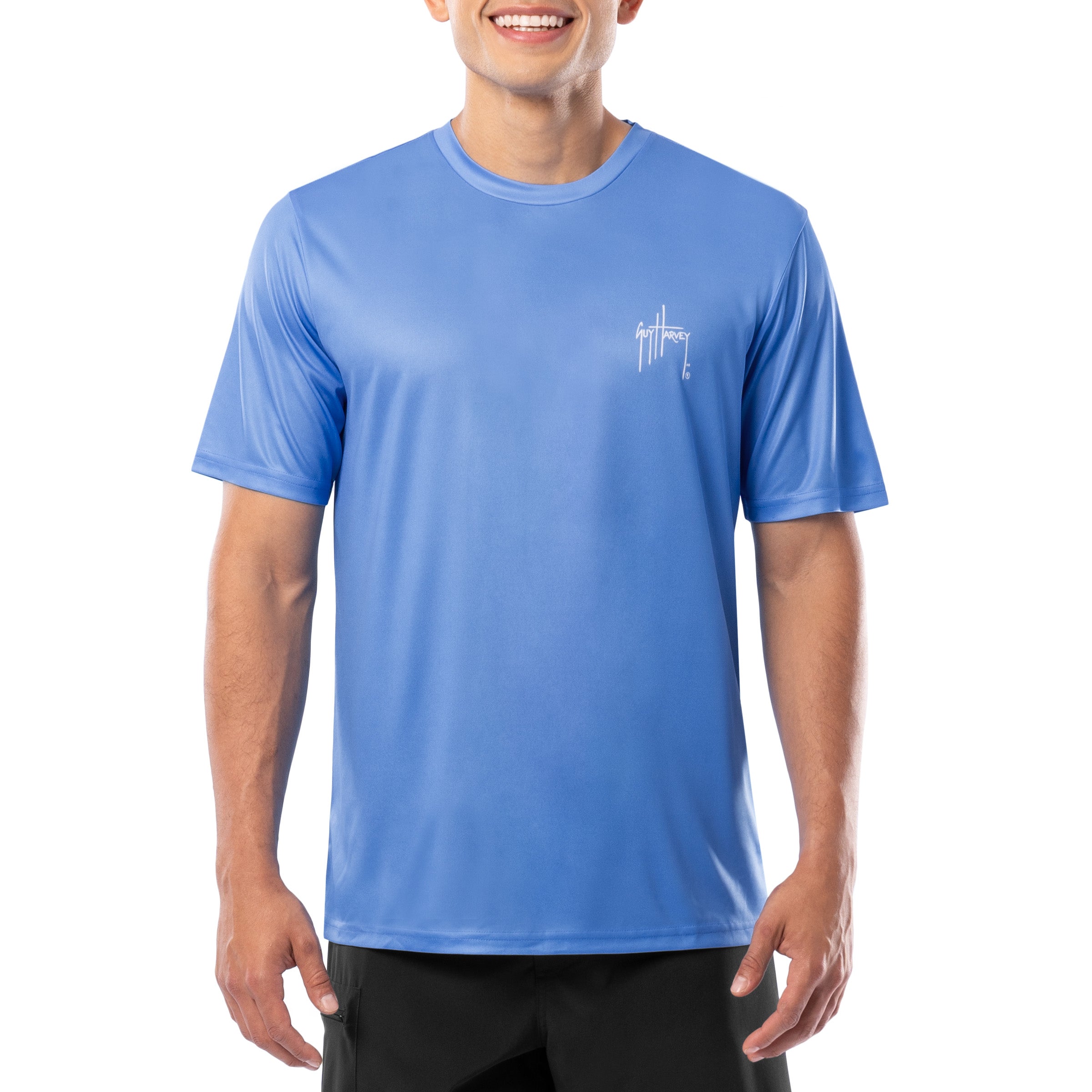 Men's Blue Shield Short Sleeve Performance Shirt