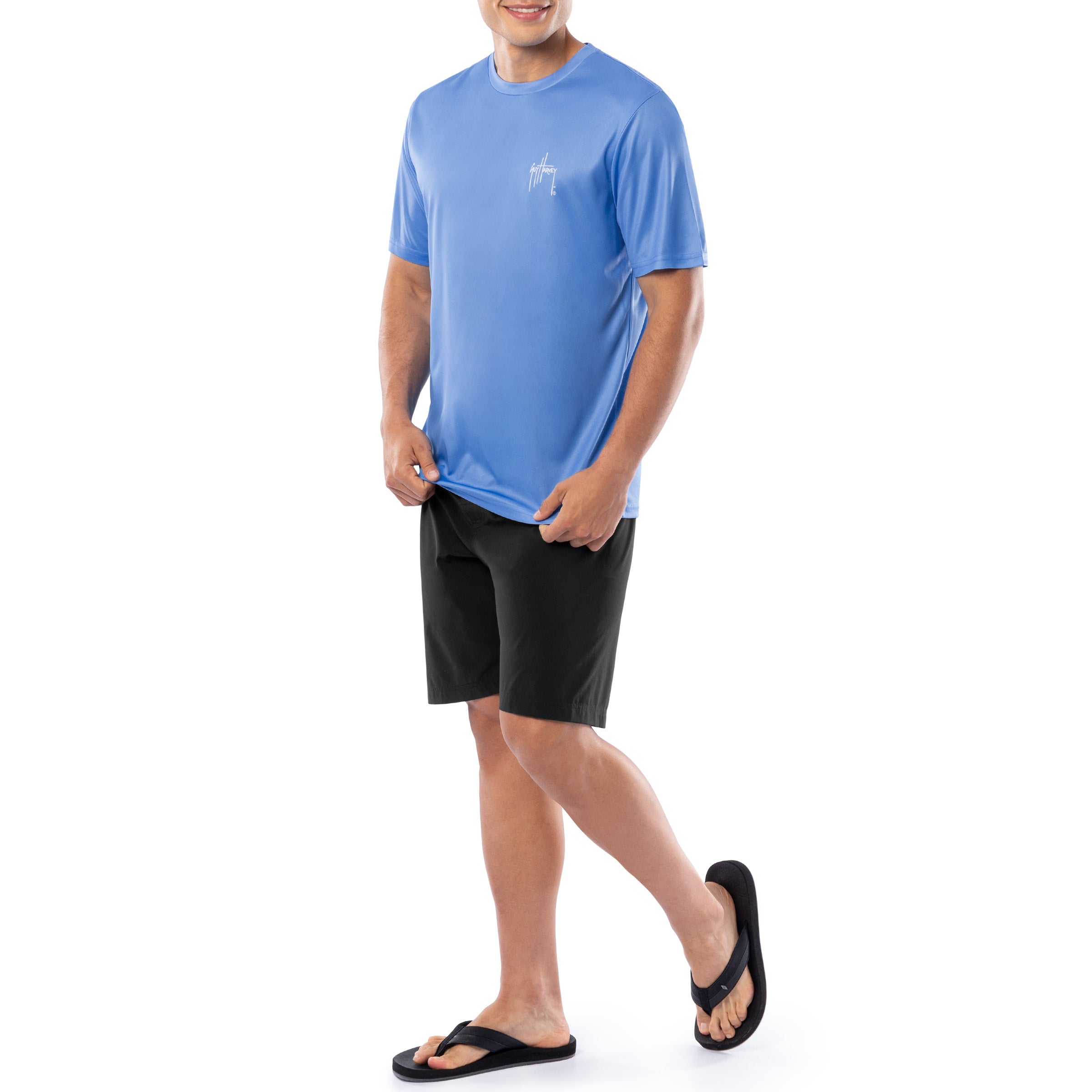 Men's Blue Shield Short Sleeve Performance Shirt