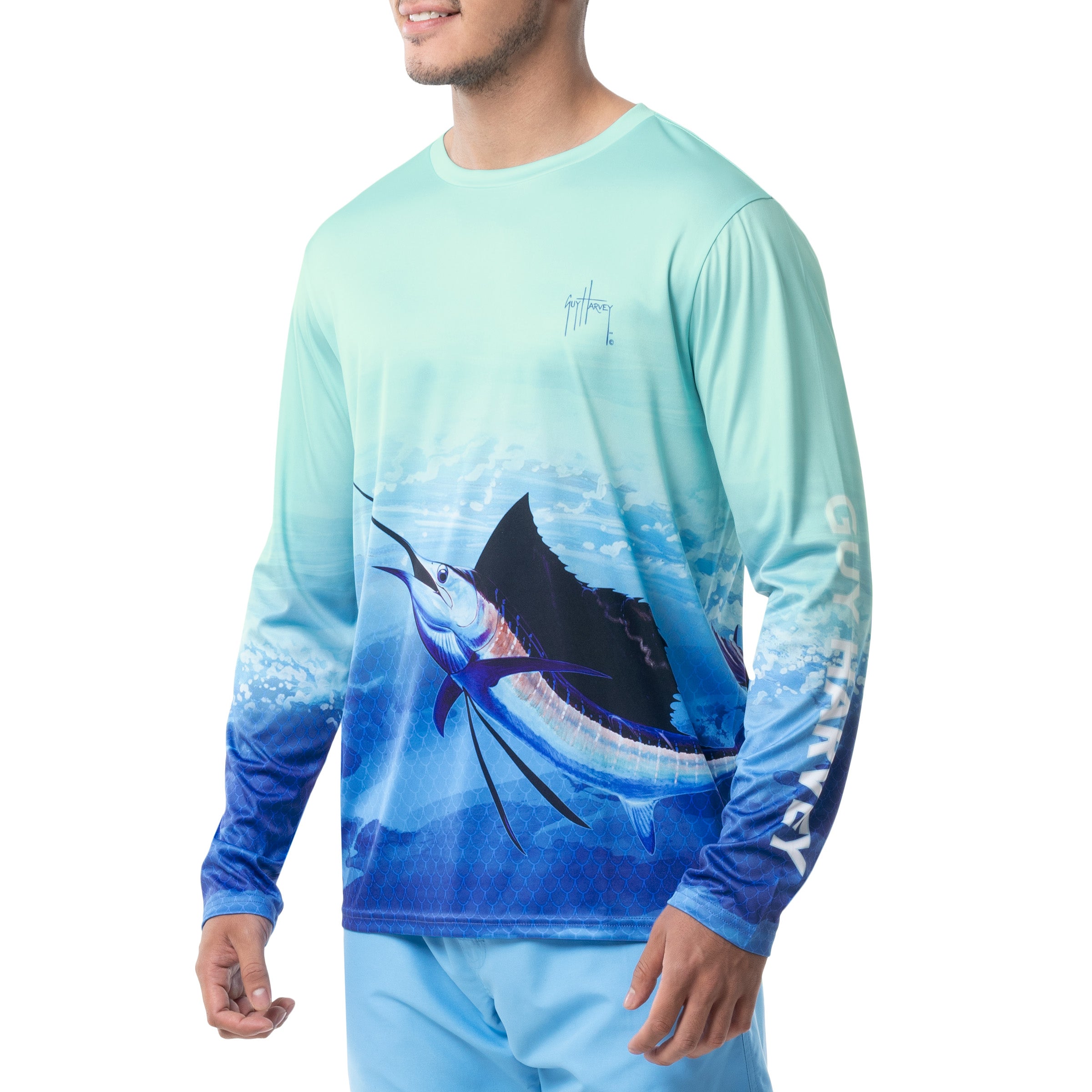 Men's Camo Sail Long Sleeve Performance Shirt View 3