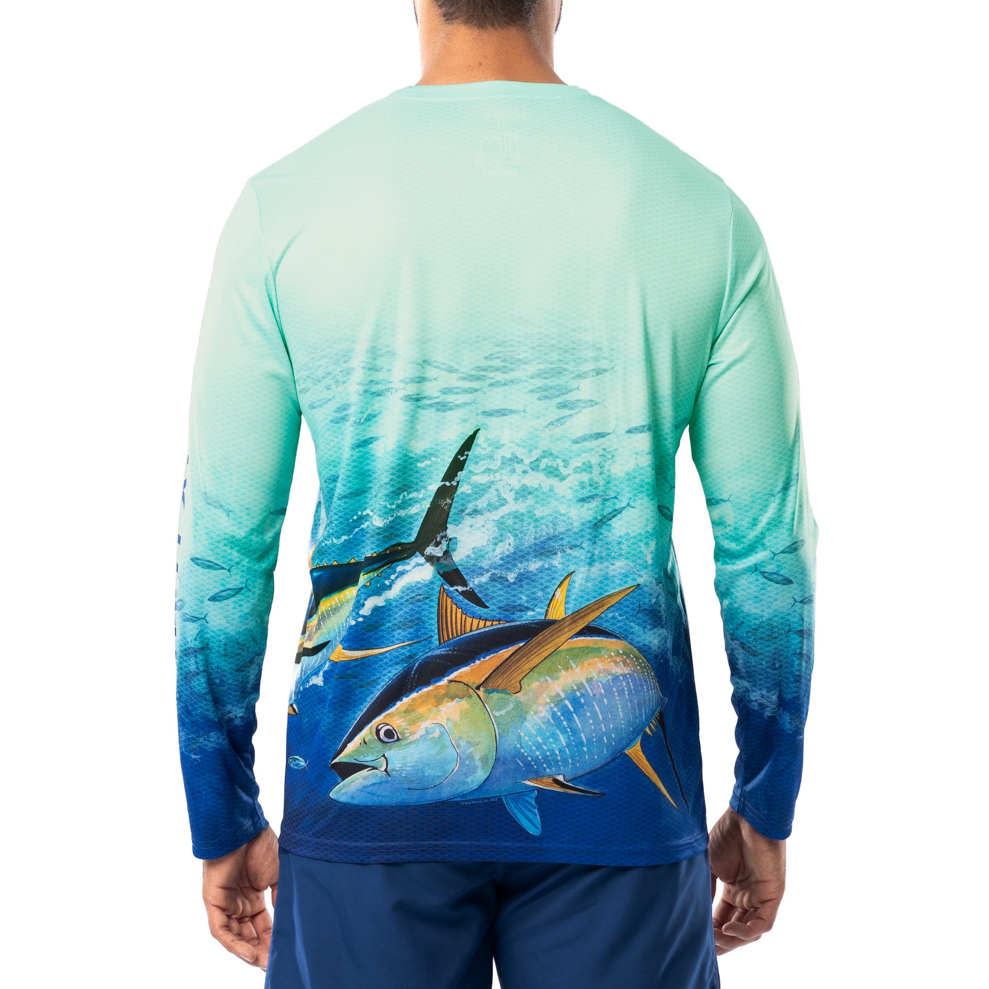 GUY HARVEY-Chemise homme à manches longues graphique Marlin GUY HARVEY-Chemise homme à manches longues graphique Marlin
