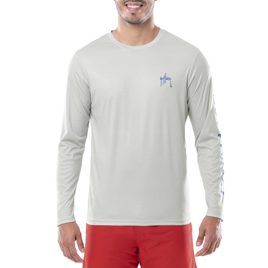 Salt Zone Performance Wear Mens saltwater long sleeve fishing shirt hooks  life
