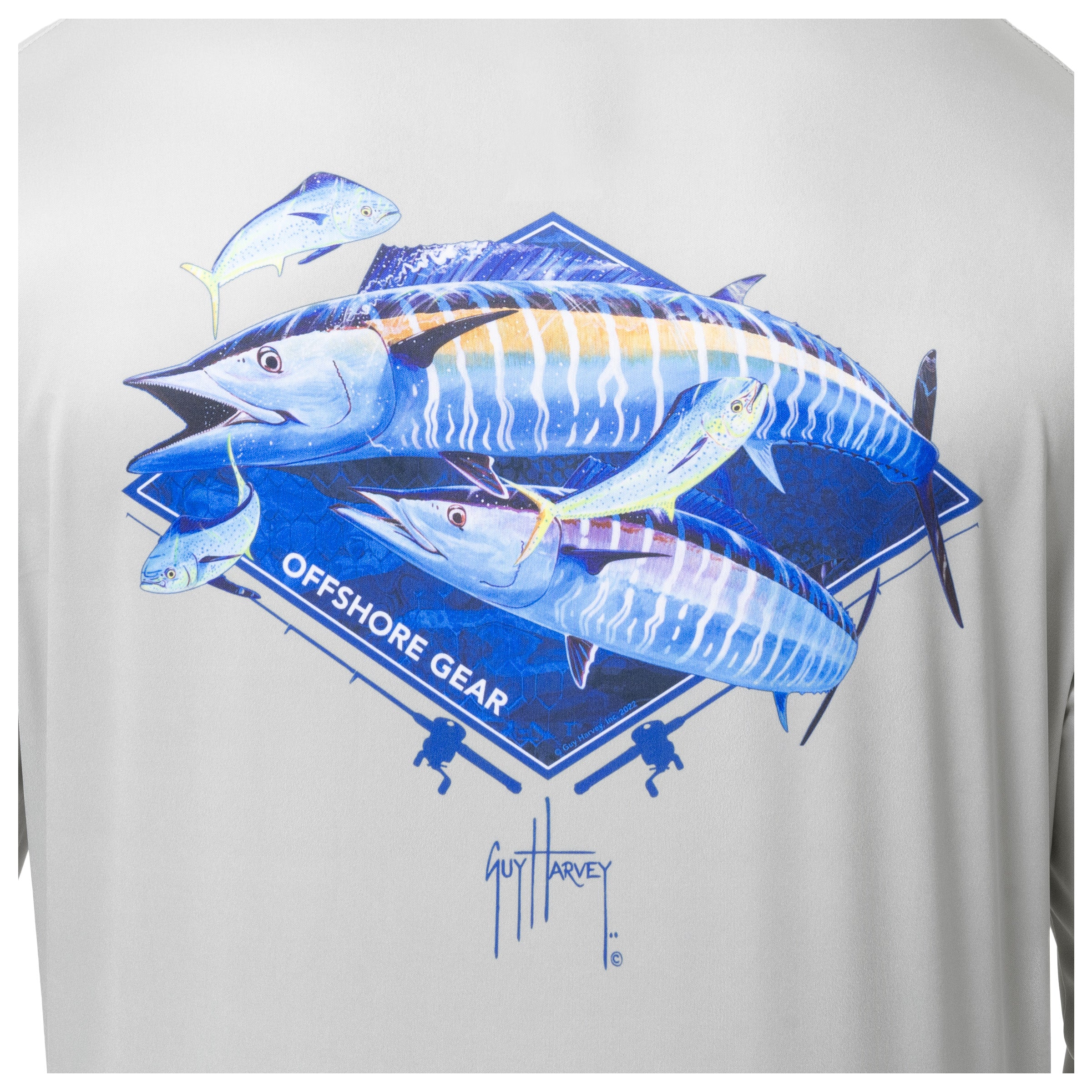 Men's Offshore Wahoo Performance Sun Protection Top View 3