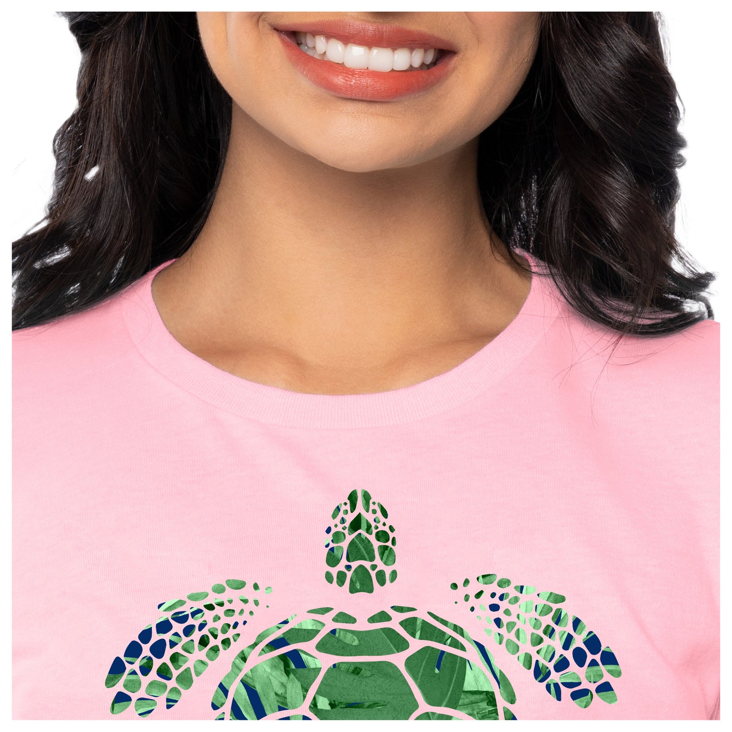 Ladies Turtle Garden Short Sleeve Crew Neck T-Shirt