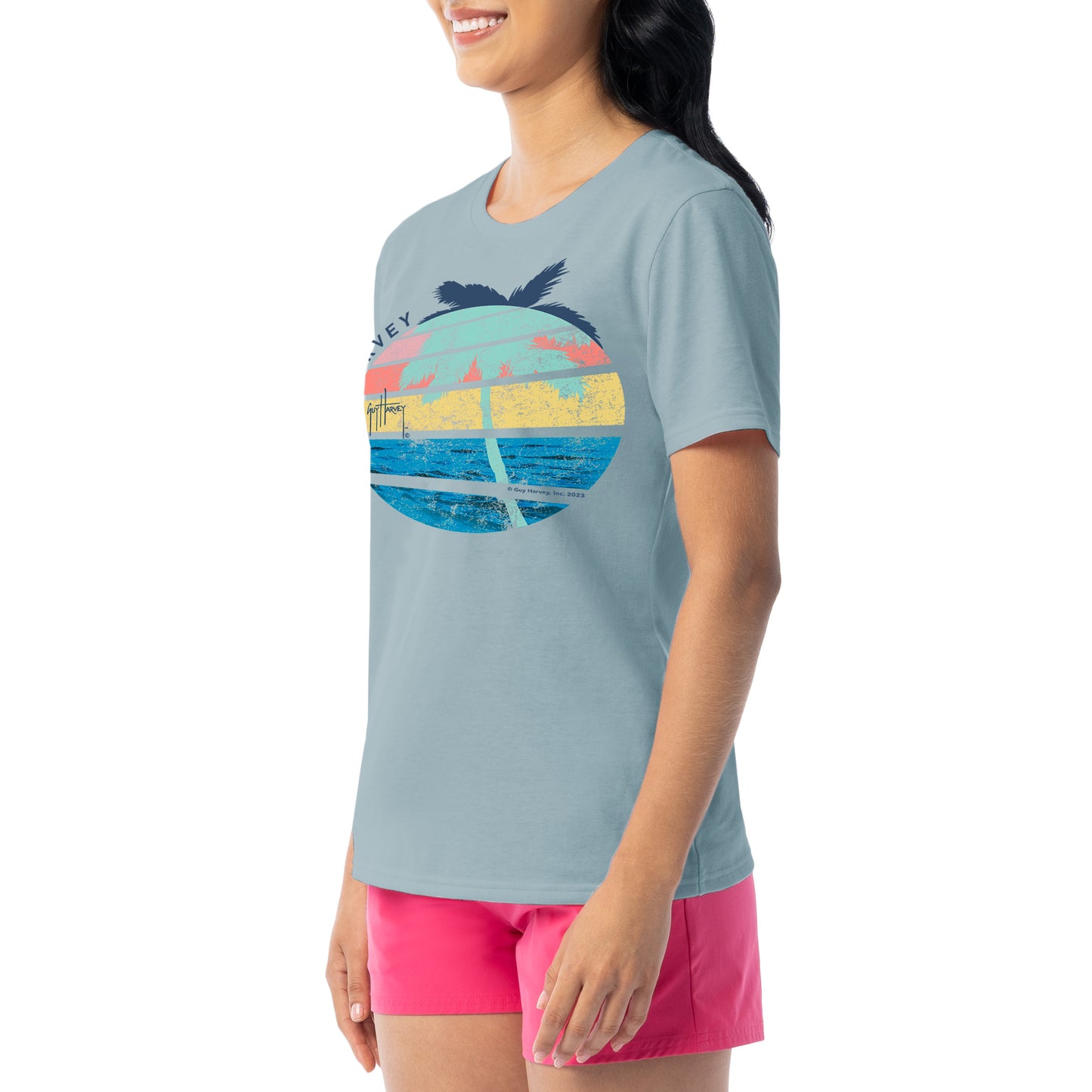 Ladies Palm and Sun Short Sleeve Crew Neck T-Shirt