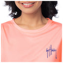 Women's Peach Solid Long Sleeve Sun Protection Shirt