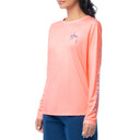 Women's Peach Solid Long Sleeve Sun Protection Shirt