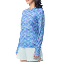 Women's Blue Scales Long Sleeve Sun Protection Top