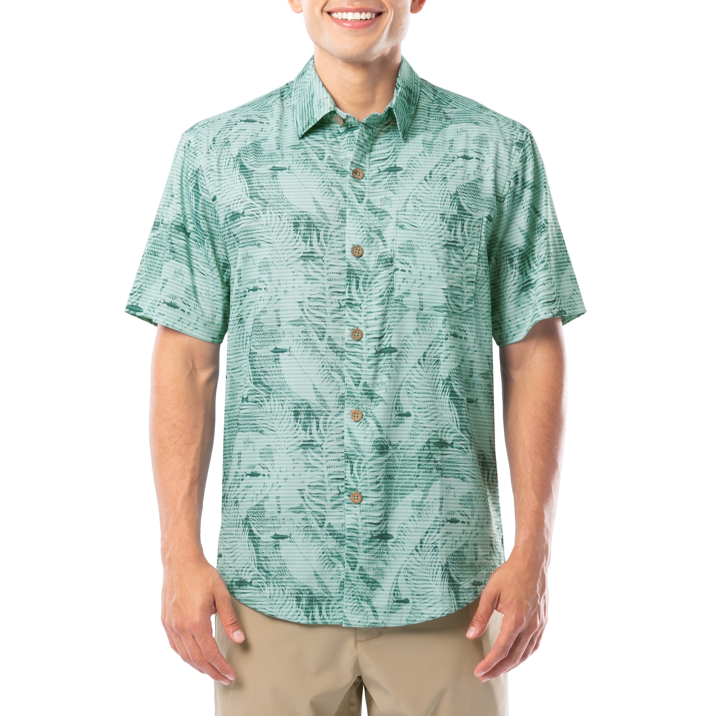 Men's Palm Coast Printed Resort Shirt