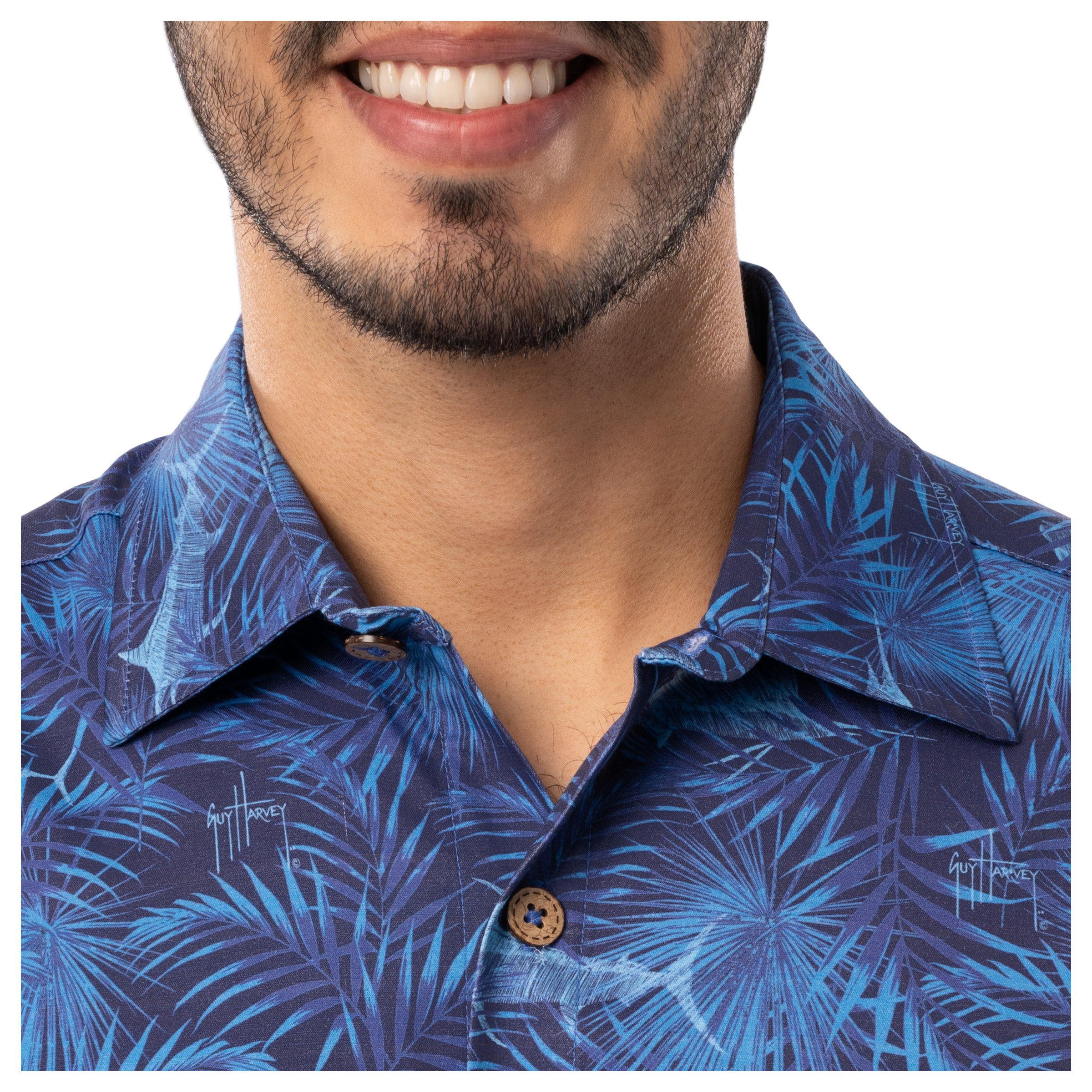 Men's Navy Incognito Printed Resort Shirt