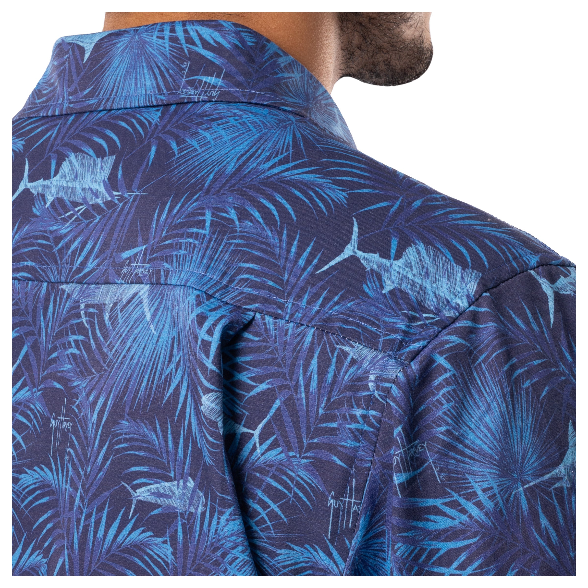 Men's Navy Incognito Printed Resort Shirt