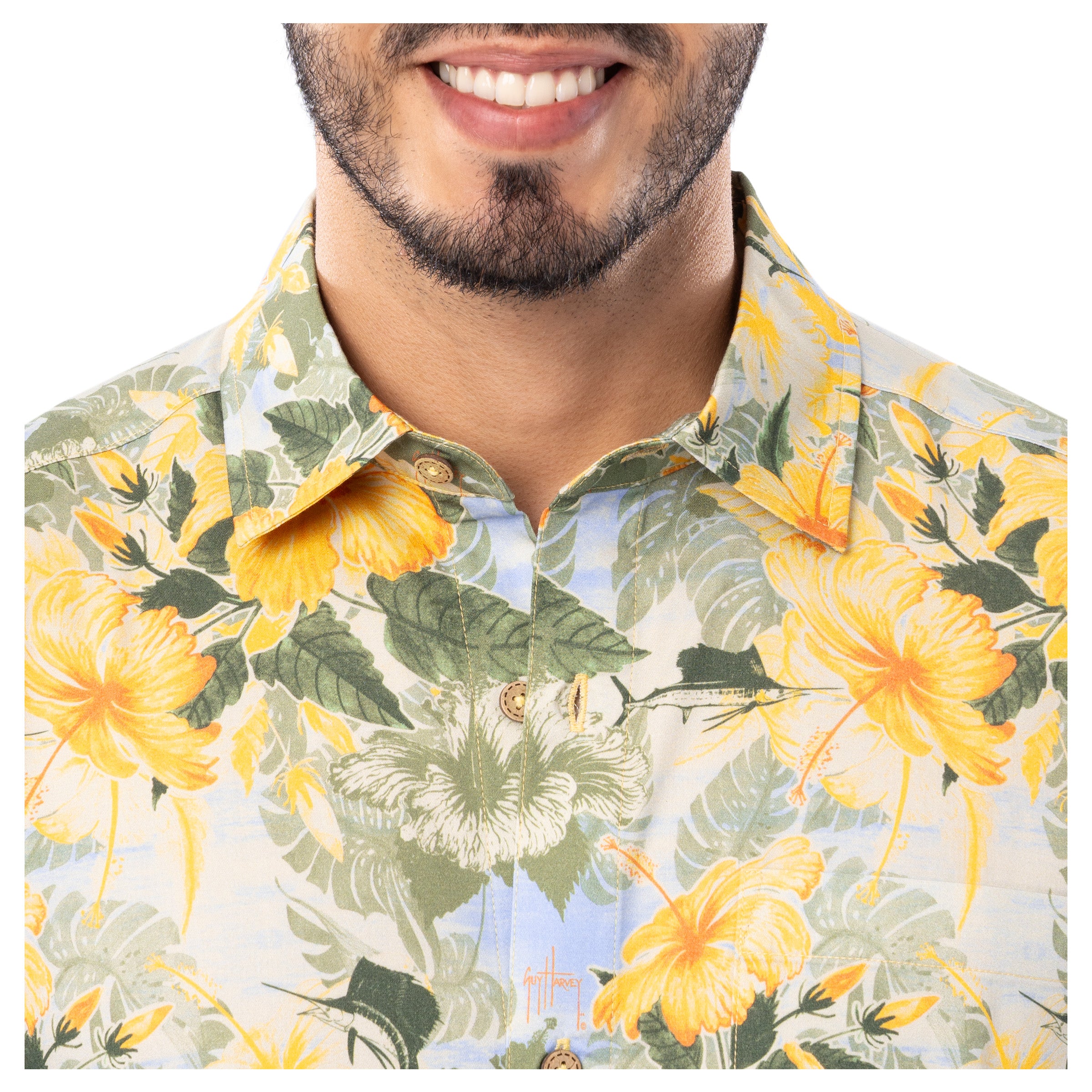 Men's Hibiscus Key Printed Resort Shirt