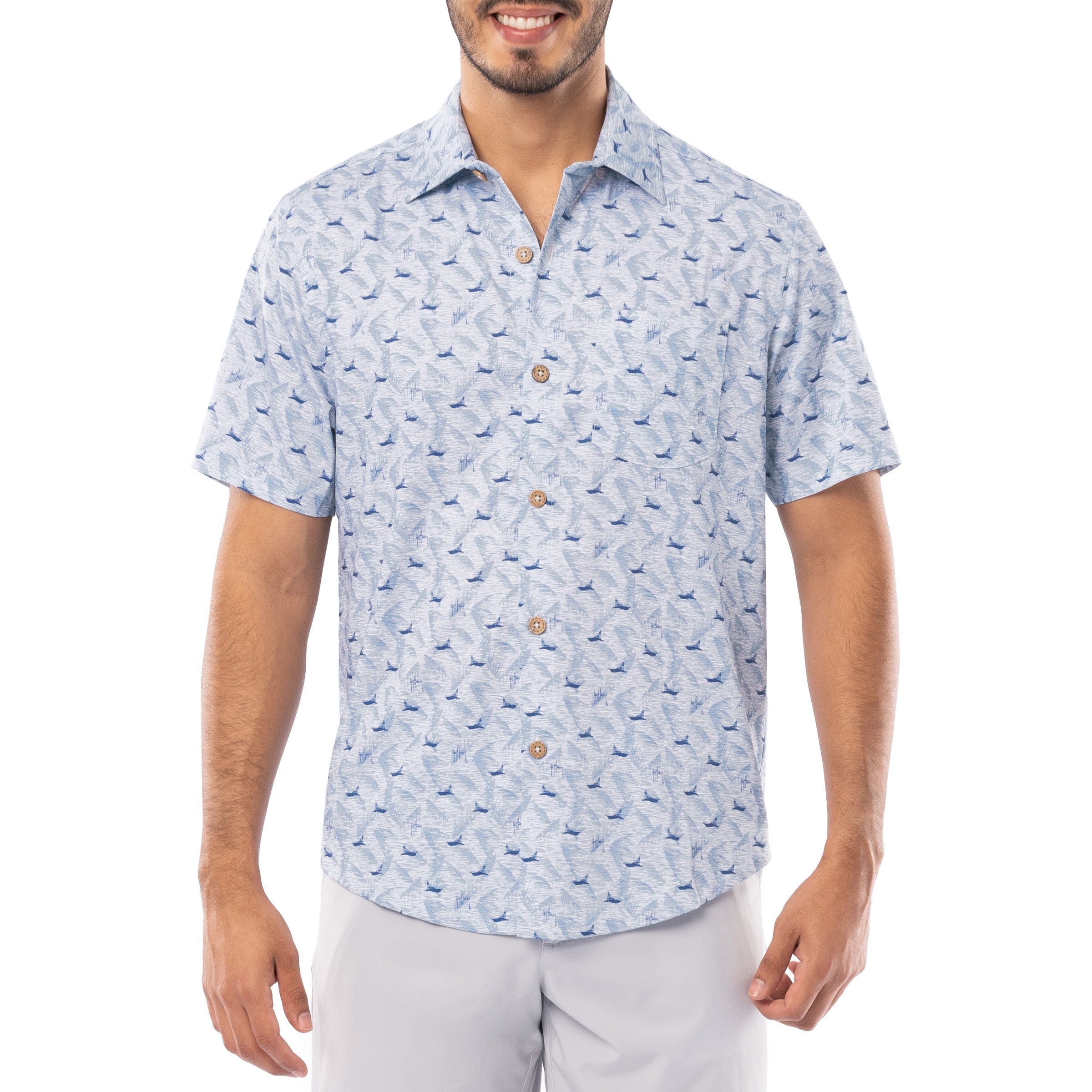 Men's Big Palms Printed Resort Shirt