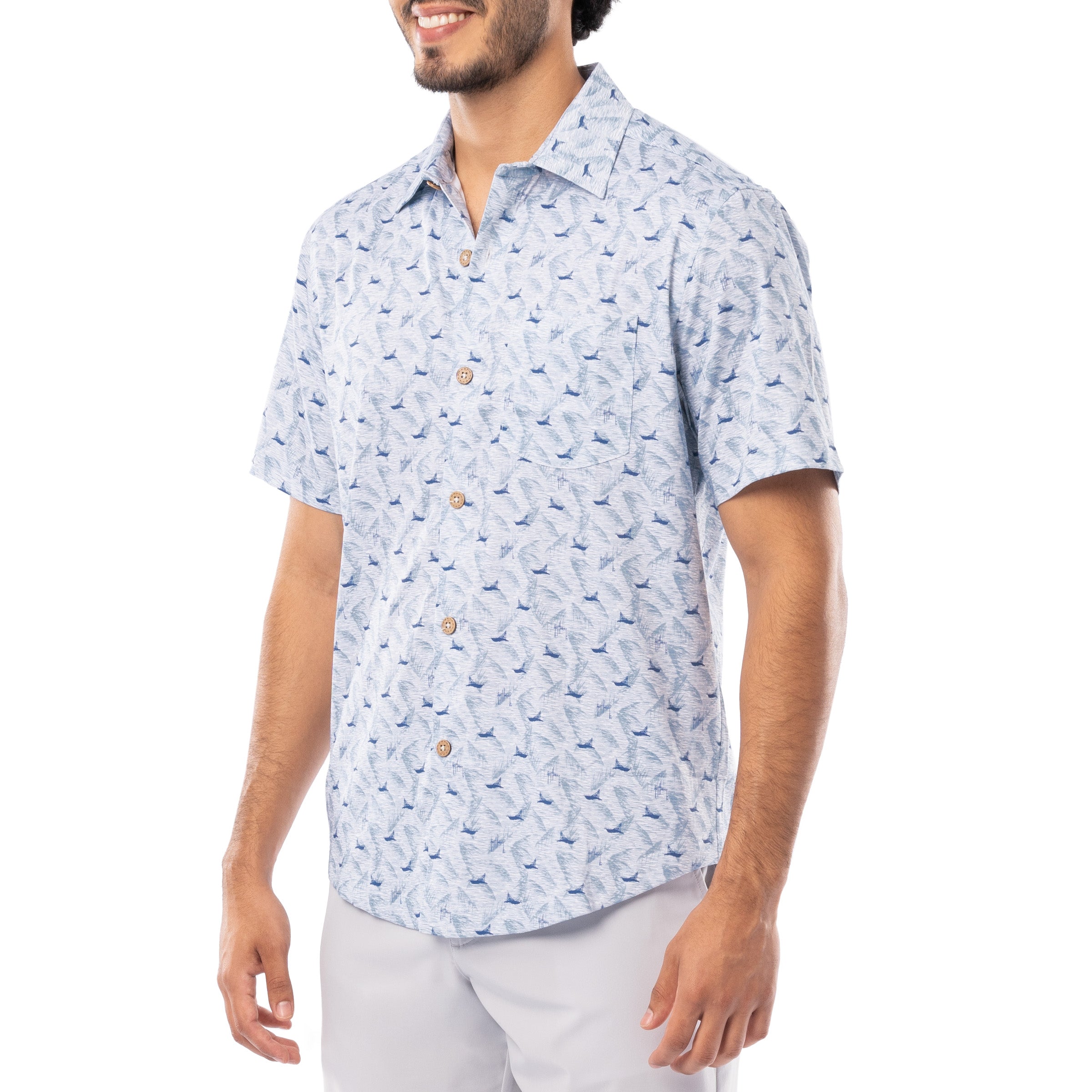 Men's Big Palms Printed Resort Shirt