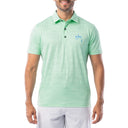 Men's Short Sleeve Green Bluewater Slam Jacquard Polo Shirt