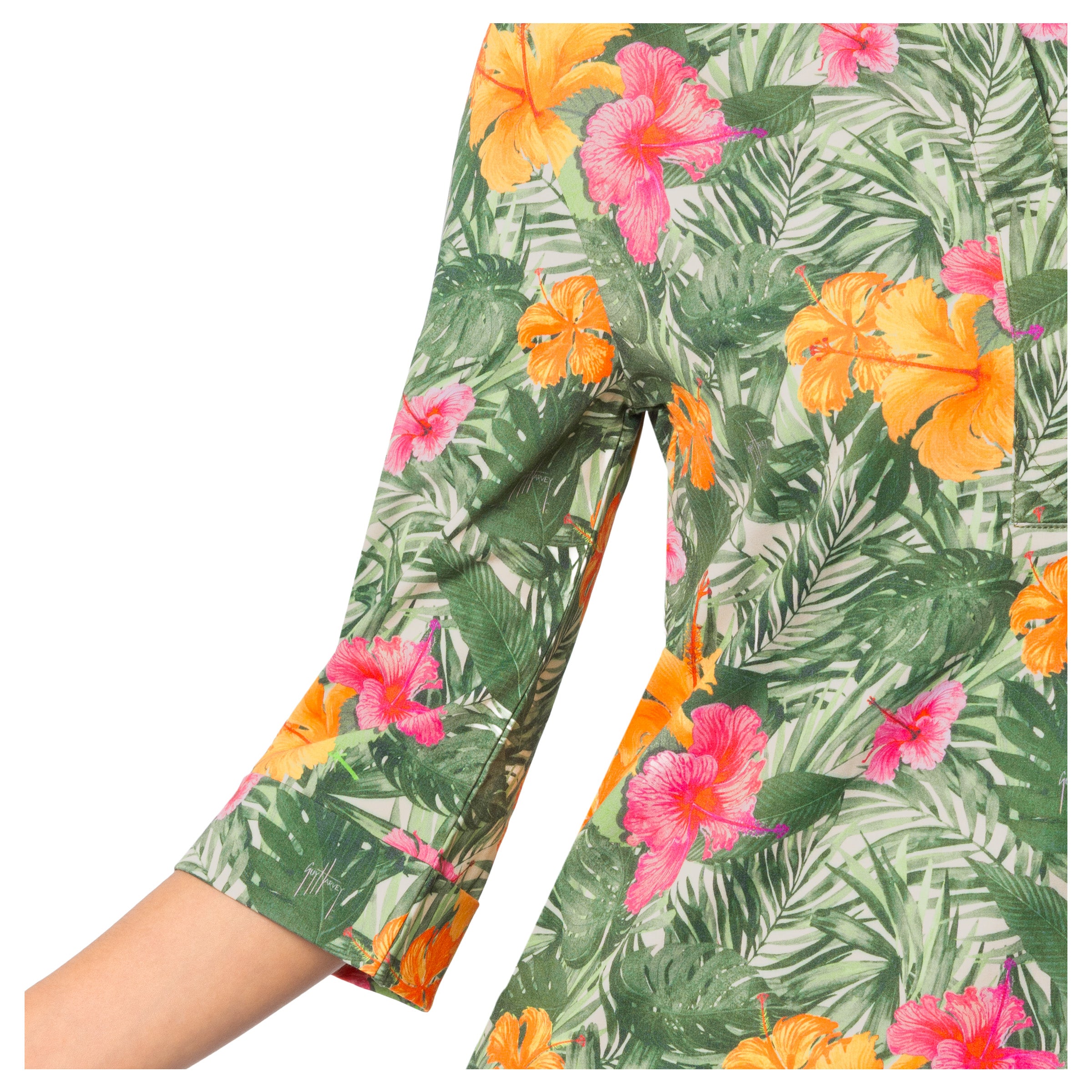 Ladies Hibiscus Garden Pop Over Dress